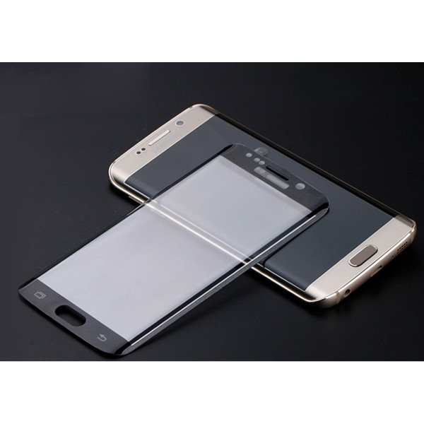 Wholesale Samsung Galaxy S6 Edge Plus Tempered Glass Full Screen Protector (Glass Black Clear)